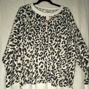VS PINK: Animal print tunic sweater